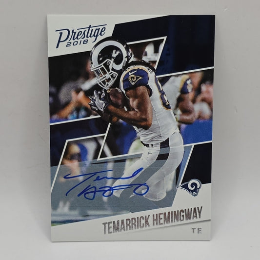 2018 Panini Prestige Autograph #147 Temarrick Hemingway NFL Los Angeles Rams