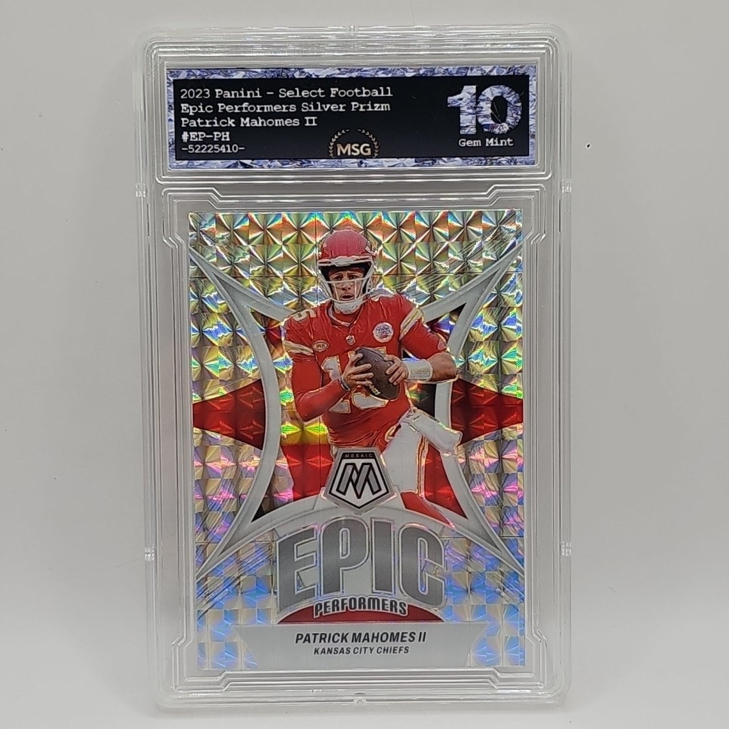 2024 Mosaic Patrick Mahomes Epic Performers Silver Mosaic Prizm #EP-PH Graded