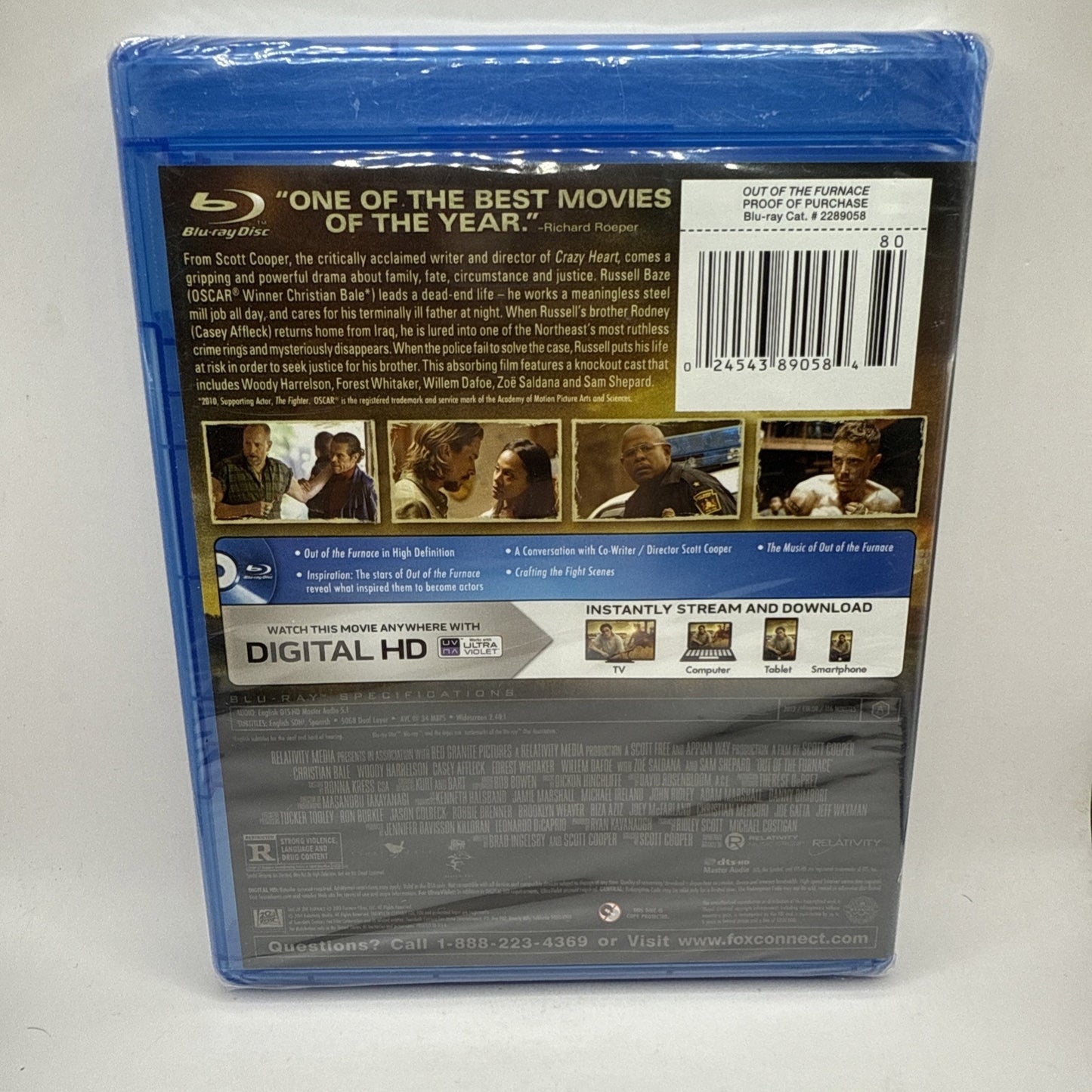 Out of the Furnace (Blu-ray Disc, 2014) NEW AND SEALED Movie Christian Bale
