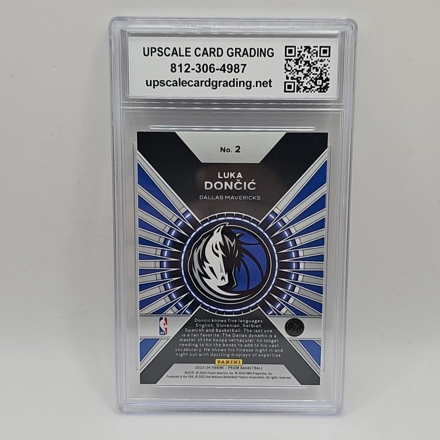 Luka Doncic 2023-24 Panini Prizm #2 Dominance Dallas Mavericks Graded 10 Gem
