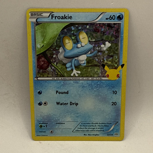Pokemon - Froakie - 25th Anniversary Mcdonalds Promo 2021 - 22/25 - Holo LP