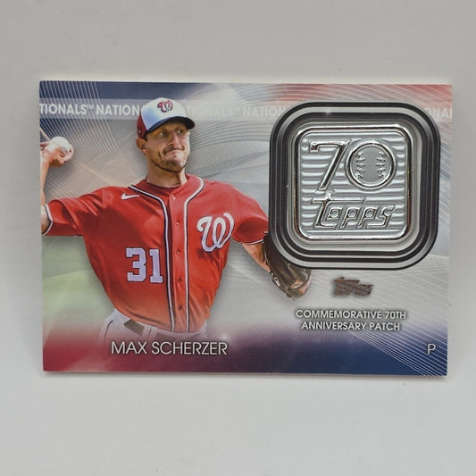 2021 Update Topps 70th Anniversary Manufactured Logo Max Scherzer #T70P-MS Patch