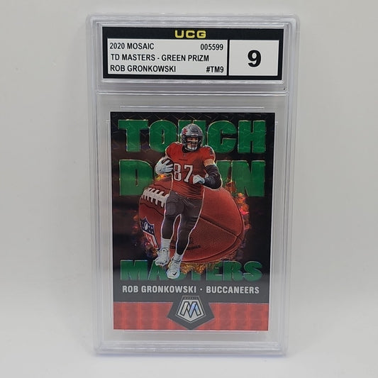 2020 PANINI MOSAIC - ROB GRONKOWSKI - TD MASTERS - GREEN MOSAIC - GRADED 9
