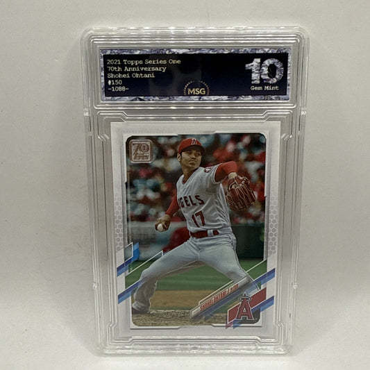 2021 Topps Series One MLB Shohei Ohtani Graded 10 Gem Mint Angels - Dodgers