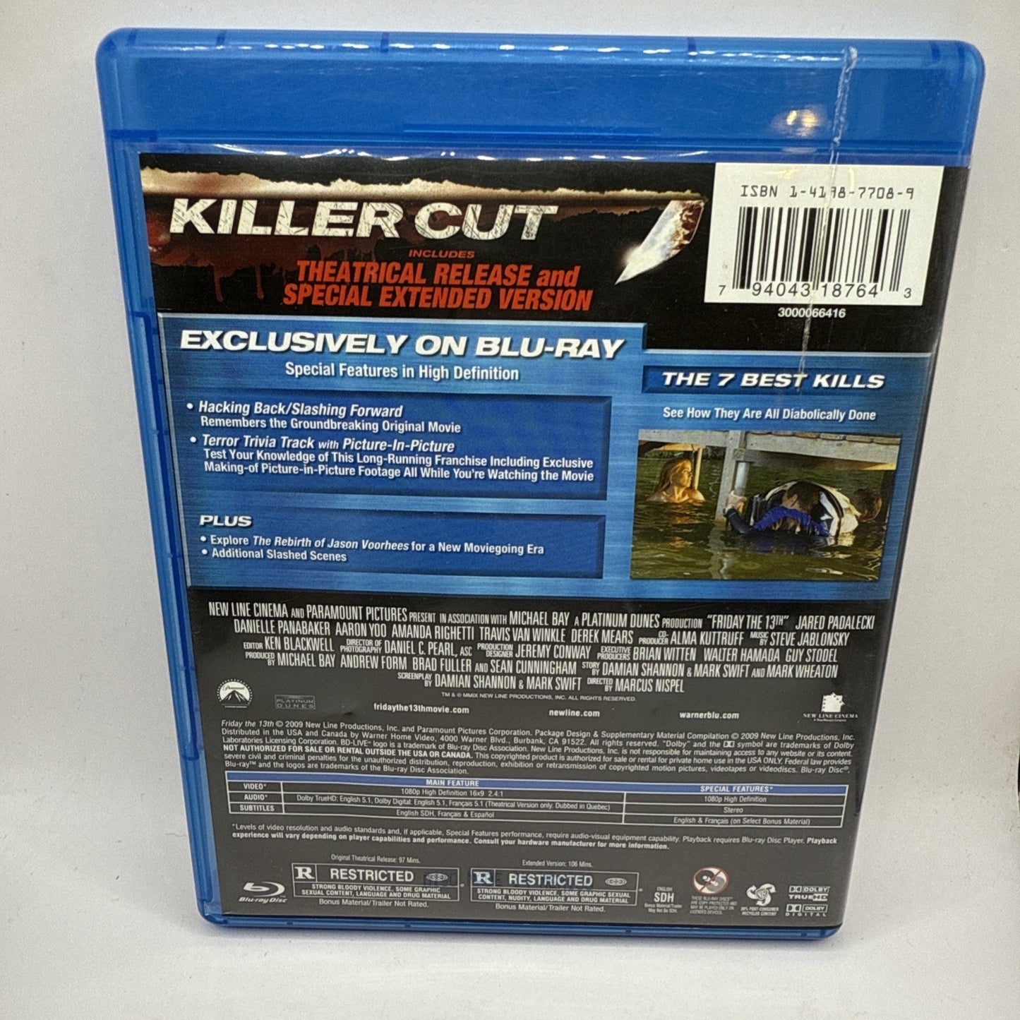 Friday the 13th Killer Cut [2009] Blu-ray Horror Movie - Michael Bay