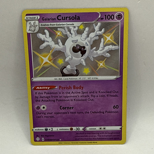 Pokémon TCG Galarian Cursola Shining Fates SV050/SV122 Holo Shiny Holo Rare HP
