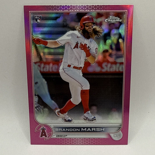 2022 Topps Chrome - Brandon Marsh #133 Pink Refractor (RC) Los Angeles Angels