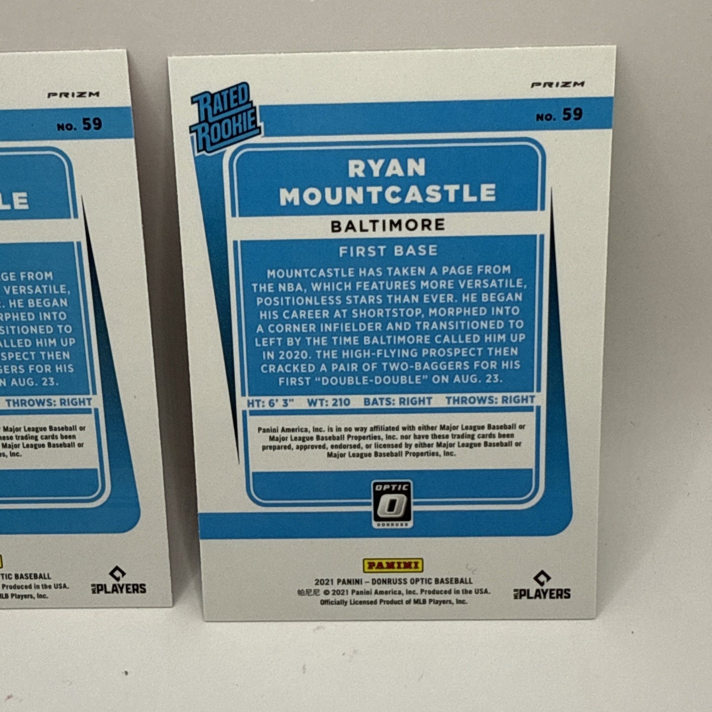 2021 Donruss Optic #59 Ryan Mountcastle Pink & Green Rookie Card Baltimore MLB