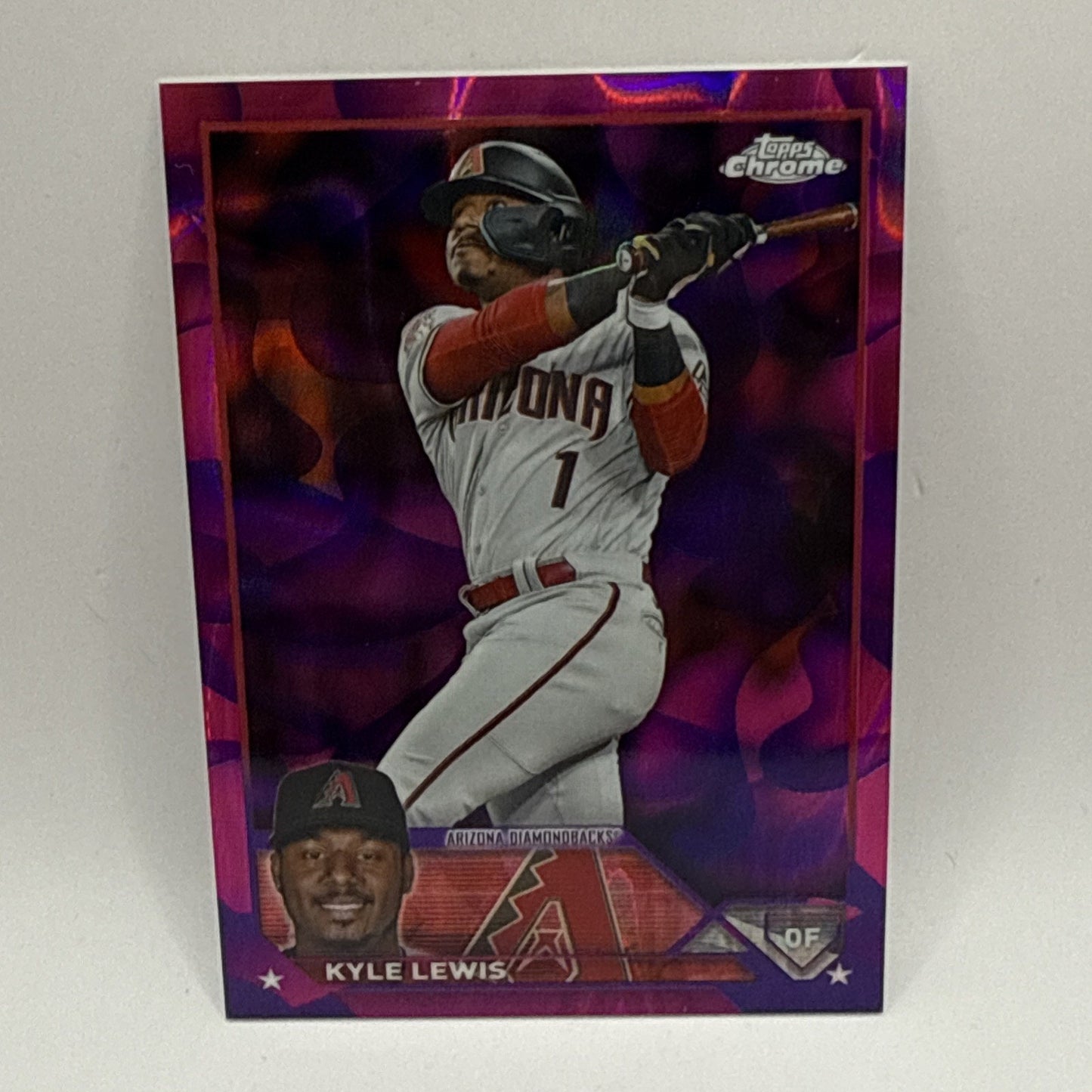 2023 Topps Chrome Update MAGENTA Purple Wave Refractor Kyle Lewis /299 #USC191