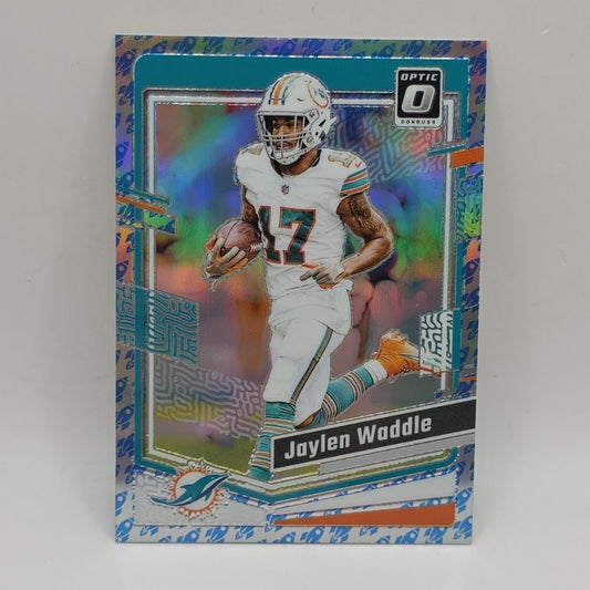 2023 Donruss Optic #116 Jaylen Waddle Rocket Border NFL Miami Dolphins Card