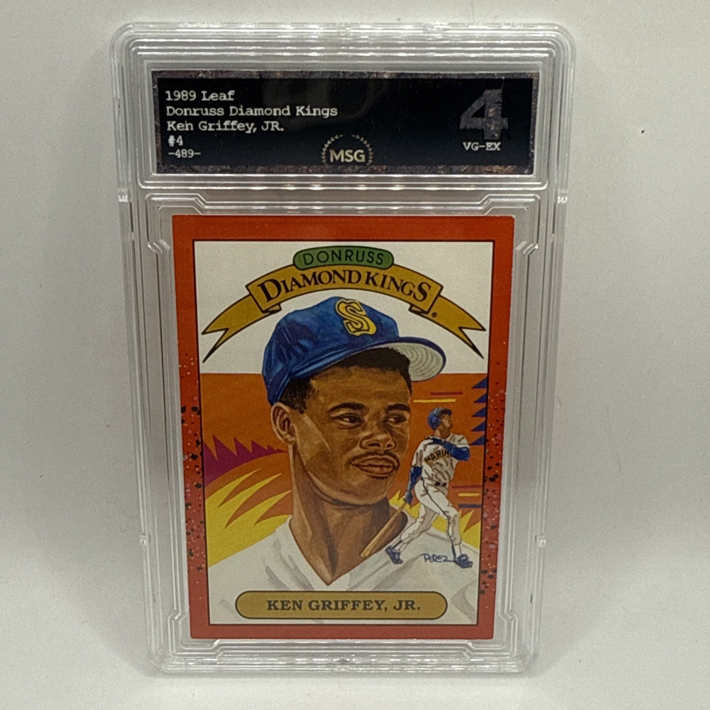 1990 Donruss - Diamond Kings Ken Griffey Jr #4 Vintage Graded 4 MLB Mariners