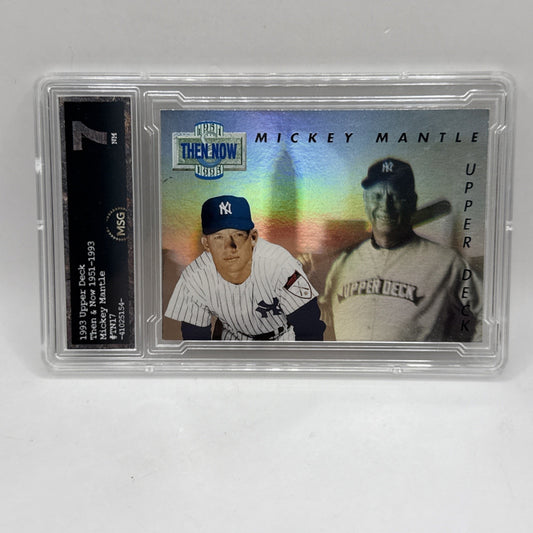 1993 Upper Deck Mickey Mantle #TN17 Baseball Card Graded 7 NM MLB Yankees Card