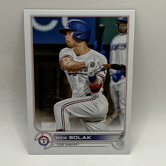 2022 Topps Series 1 Vintage Stock Nick Solak #172 Texas Rangers /99 MLB Rangers