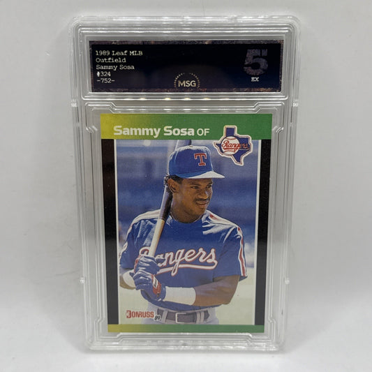 1989 Donruss Baseballs Best Sammy Sosa Card #324 Graded 5 Vintage MLB Rangers