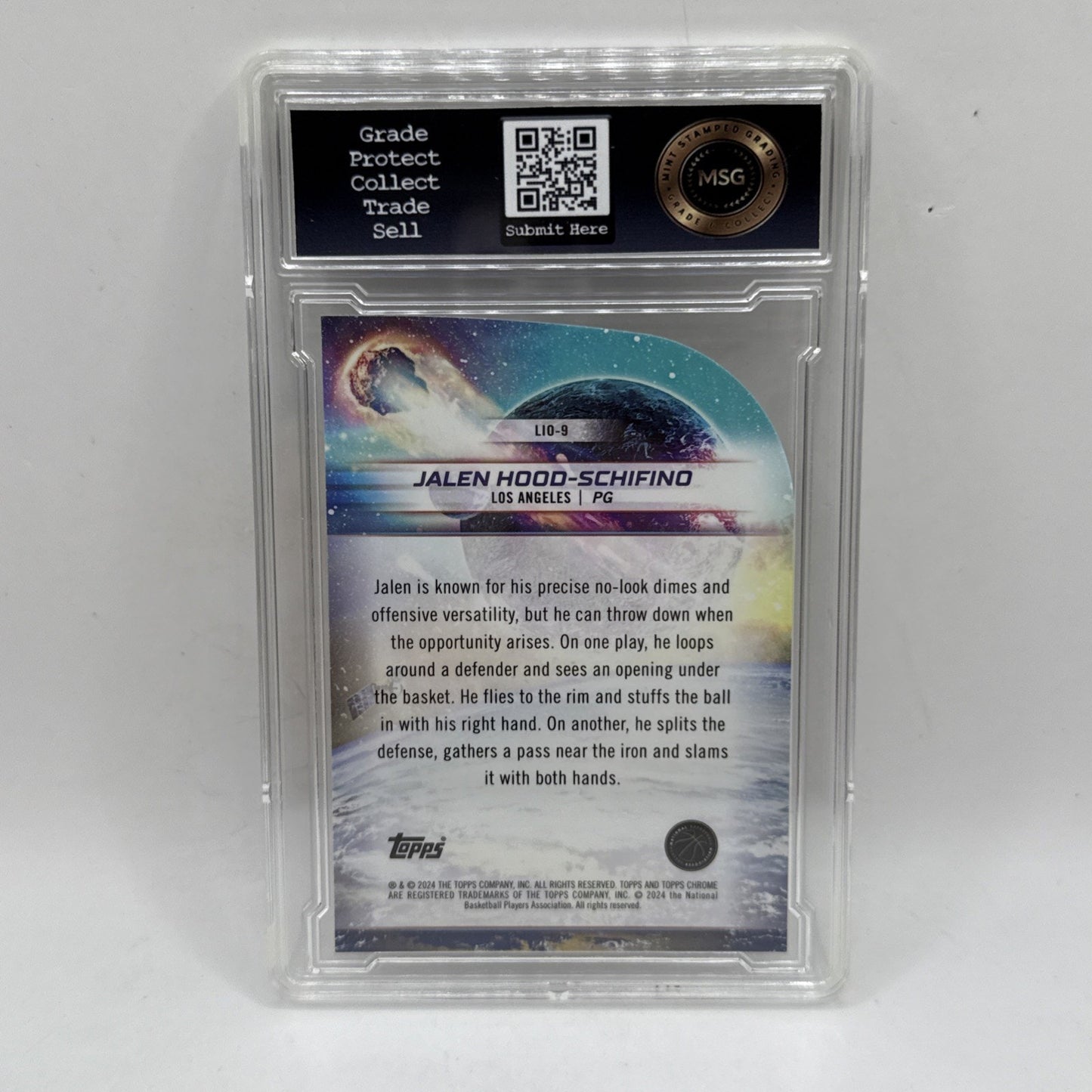 2023-24 Topps Cosmic Chrome Launched Into Orbit #LIO9 Jalen Hood-Schifino Graded