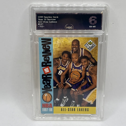 1998 Upper Deck Choice All-star Lakers #197 Graded 6 NBA Basketball Card VTG