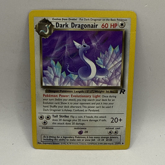 Pokémon TCG Dark Dragonair 33/82 Team Rocket HP Collectible Vintage Card
