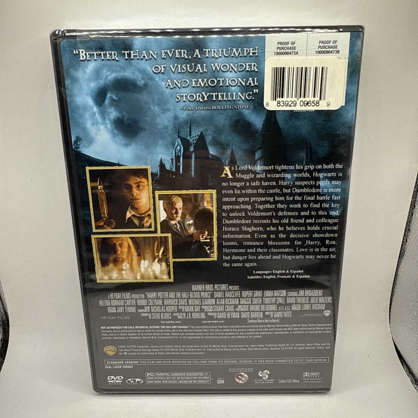 Harry Potter and the Half-Blood Prince (DVD, 2009, PS) NEW SEALED