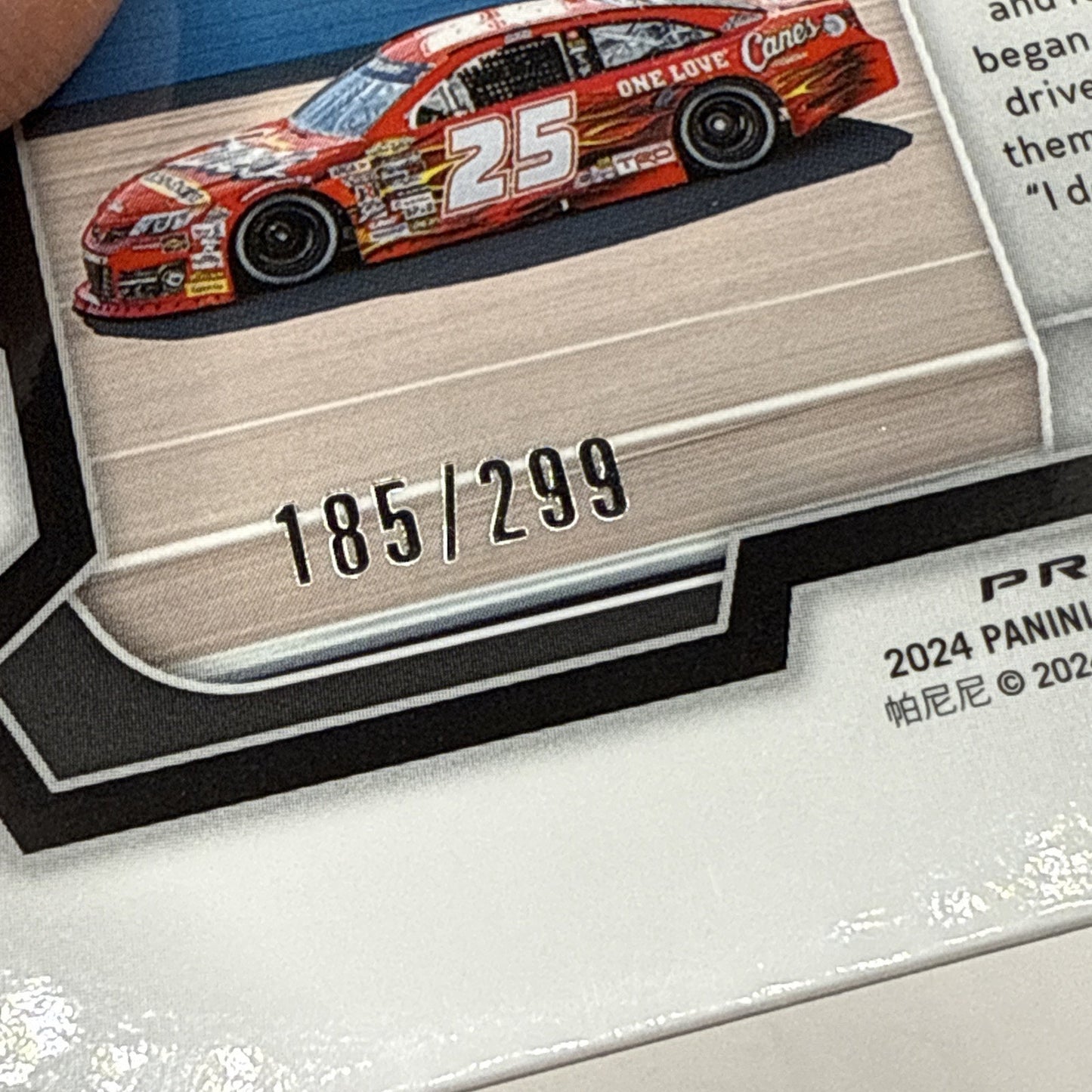 2024 Panini Prizm NASCAR Racing “Rides” 81 Toni Breidinger Red Prizm SP /299