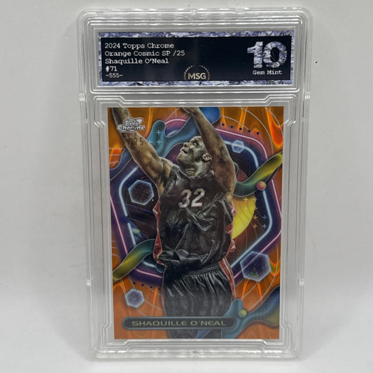 2023-24 Topps Cosmic Chrome SHAQUILLE O'NEAL oneal ORANGE /25 Graded 10 NBA