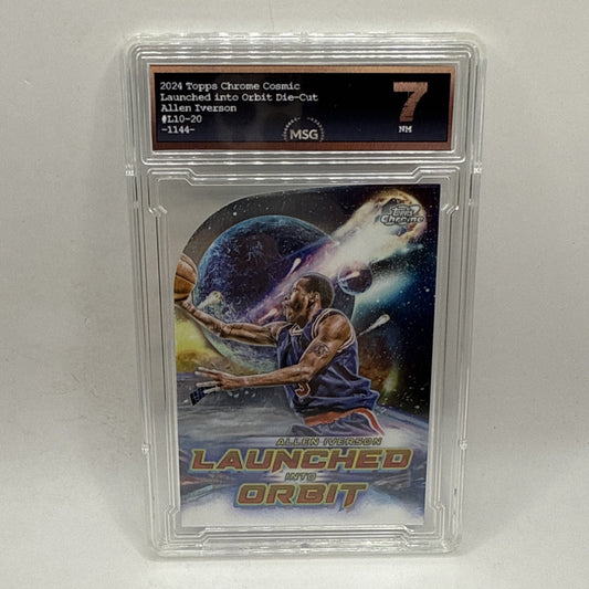 2023-24 Topps Cosmic Chrome - Launched Into Orbit Allen Iverson #LIO-20 Graded 7