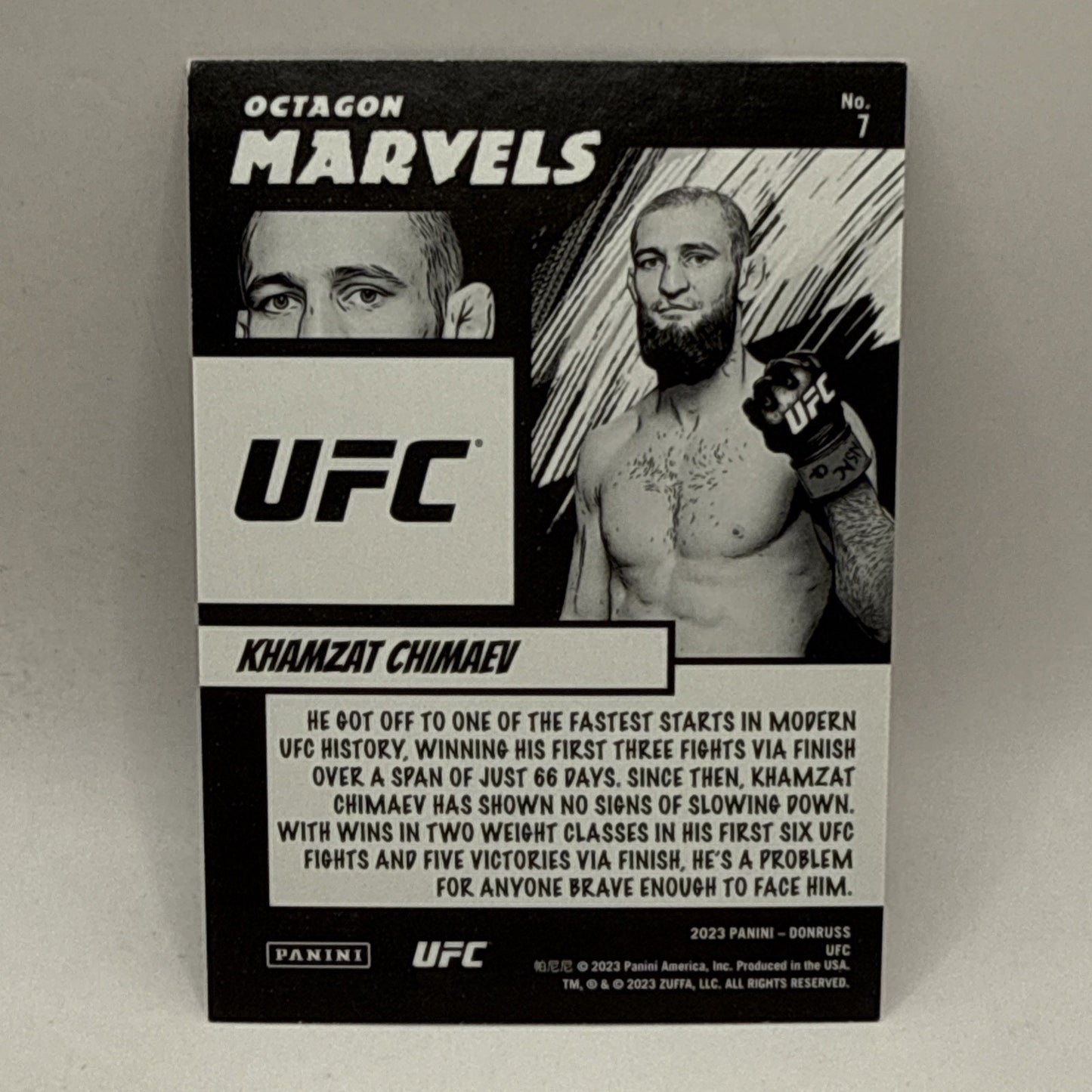 2023 Donruss UFC Octagon Marvels Khamzat Chimaev #7