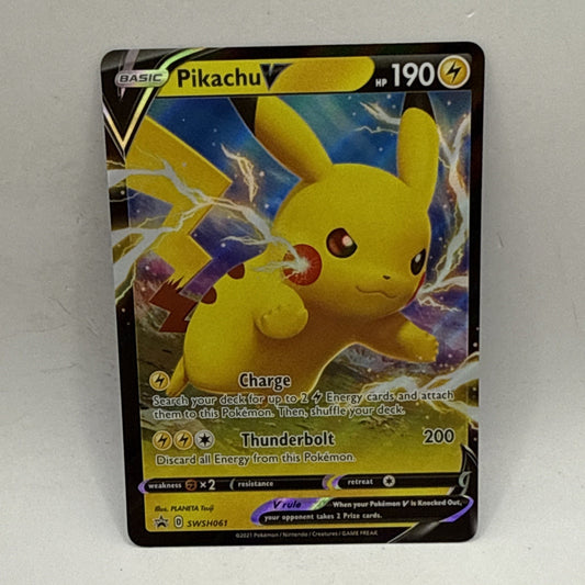 Pokémon TCG Pikachu V Sword & Shield Swsh061 Holo Promo NM Trading Card