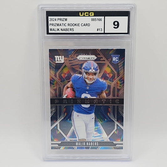 2024 Panini Prizm - Prizmatic Malik Nabers #13 RC Graded 9 NFL New York Giants