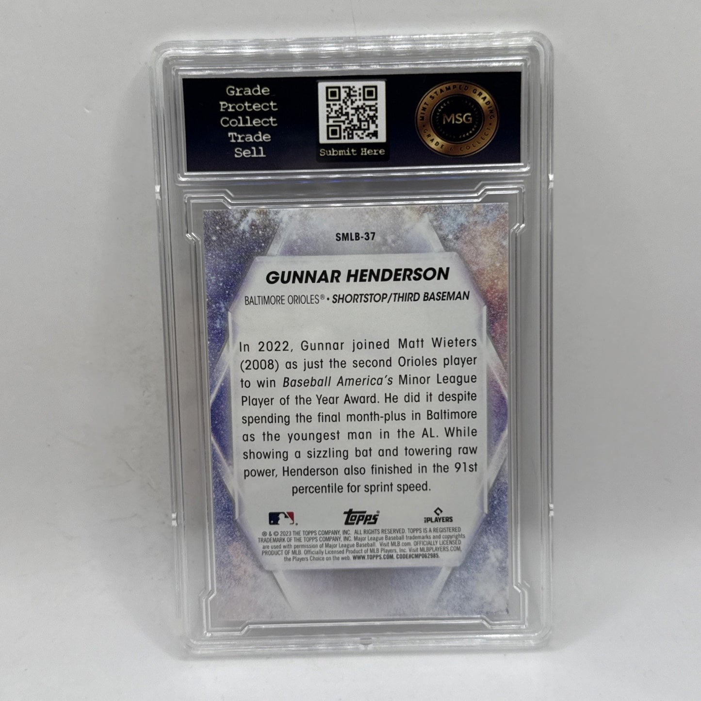2023 Topps Series 2 - Stars of Mlb Gunnar Henderson #SMLB-37 (RC) Graded 10 Gem