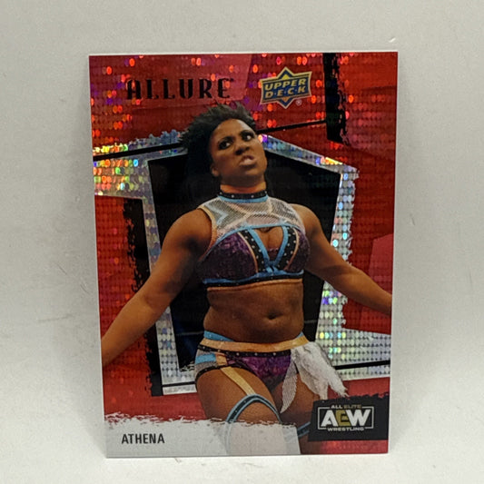 2022 Upper Deck Allure AEW - Athena #100 Red Pulsar Wrestling Trading Card WWE