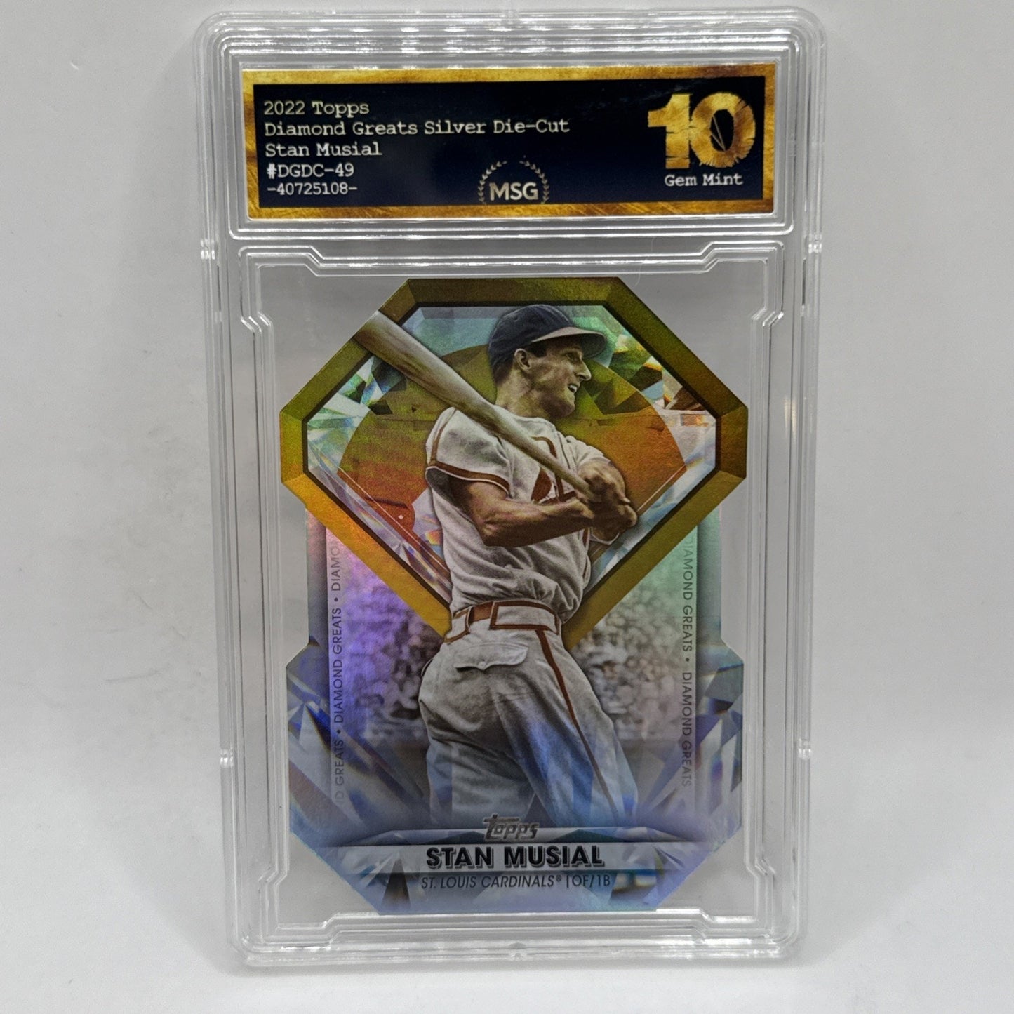 2022 Topps #DGDC-49 Stan Musial Diamond Greats Die Cuts Graded 10 MLB