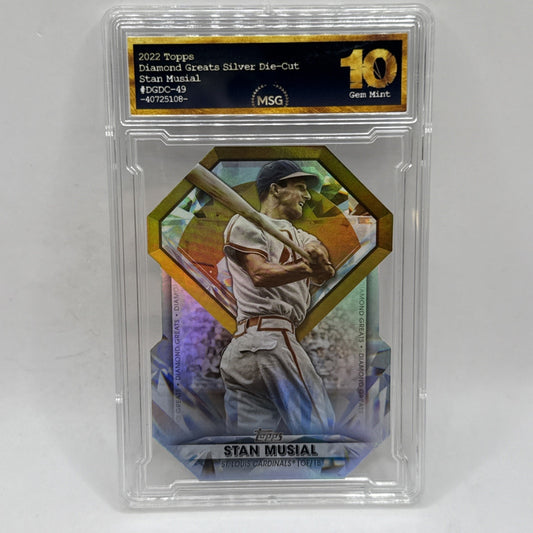 2022 Topps #DGDC-49 Stan Musial Diamond Greats Die Cuts Graded 10 MLB