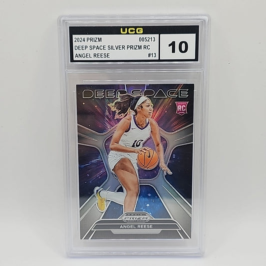 2024 Panini Draft Picks - Deep Space Angel Reese #13 Silver Prizm (RC) Graded 10