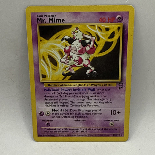 Pokémon TCG Mr. Mime Base Set 2 Card 27/130 Regular Vintage HP Card