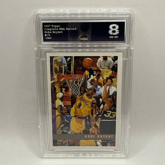 1997-Topps Kobe Bryant #171 Los Angeles Lakers 2nd Year Basketball Card Graded 8
