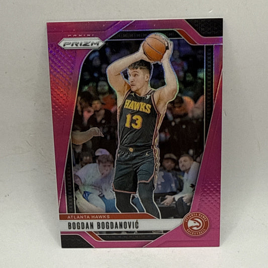 2024-25 Panini Prizm - Bogdan Bogdanovic #105 Pink Prizm /249 NBA Hawks SP
