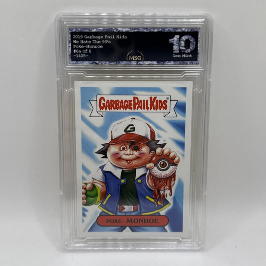 2019 Garbage Pail Kids We Hate 90s POKE MONROE 6a GEM MINT Card Pokemon Graded
