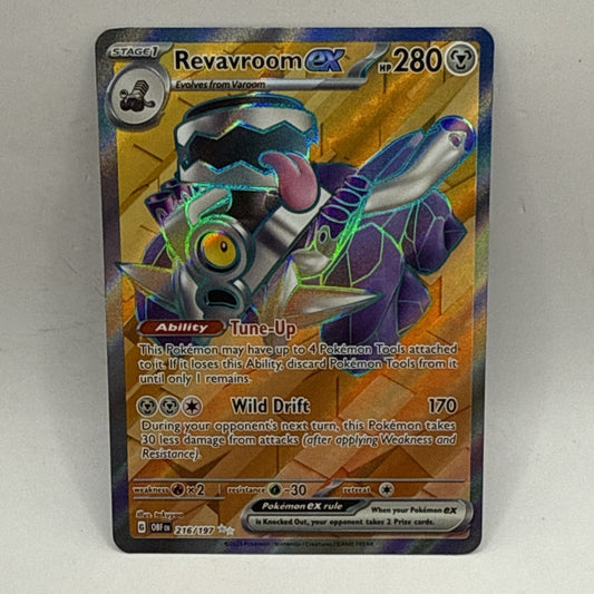 Revavroom EX 216/197 Obsidian Flames Ultra Rare Full Art Pokemon NM Tcg