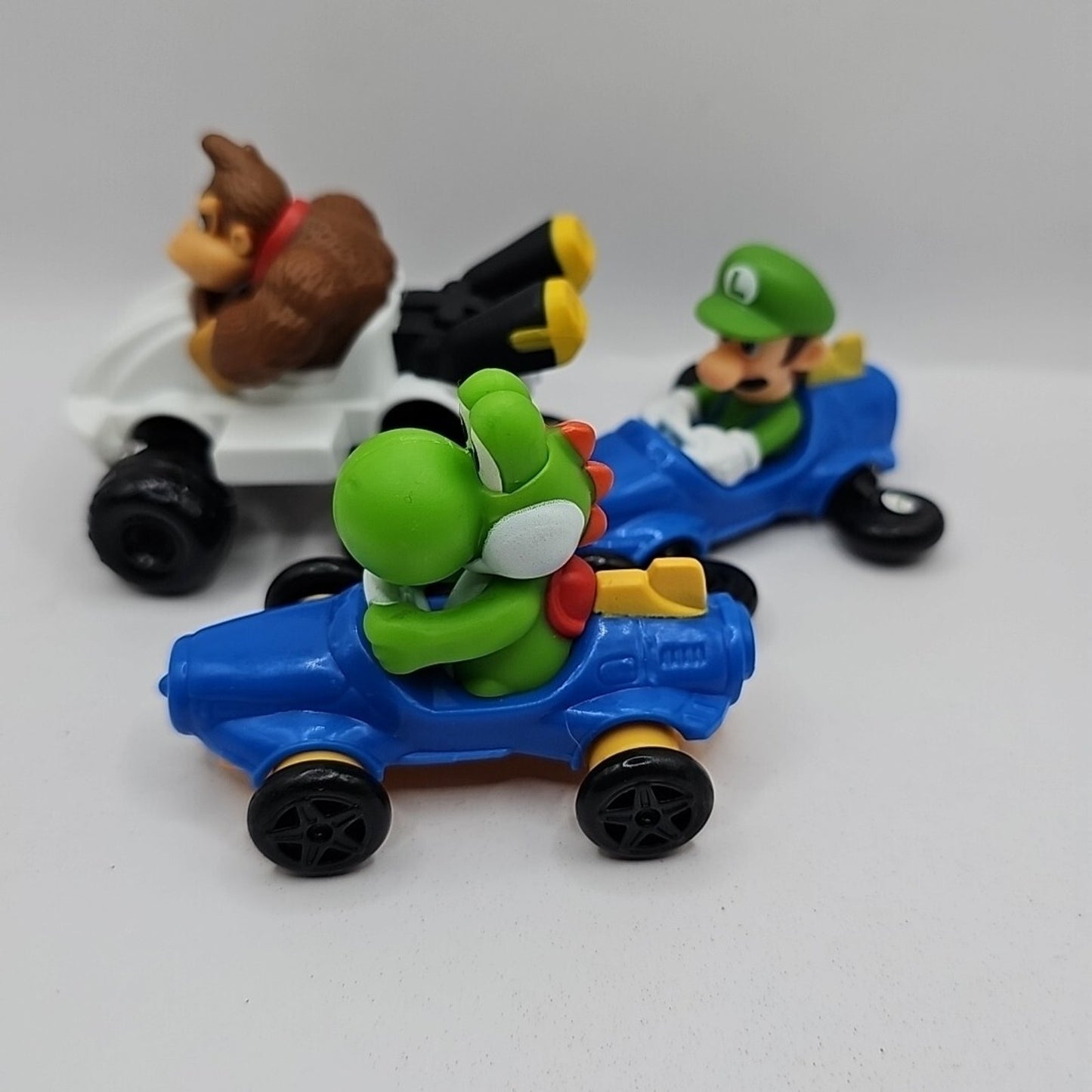 Mario Kart | Mcdonalds Happy Meal Toys | Set of 3 Yoshi, Luigi & Donkey Kong
