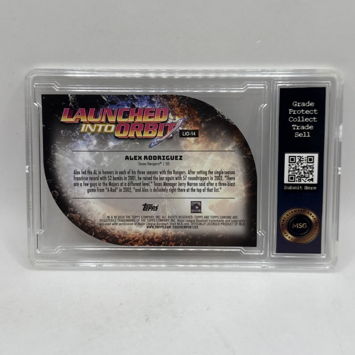 2024 Topps Cosmic Chrome - Launched Into Orbit #LIO-14 Alex Rodriguez