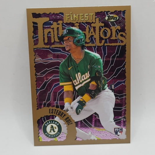 2023 Topps Finest Flashbacks - Finest Intimidators Esteury Ruiz (RC) Athletics