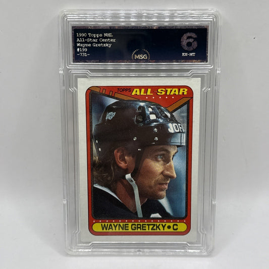 1990 Topps All-Star Wayne Gretzky #199 Los Angeles Kings Graded 6 NHL Vintage