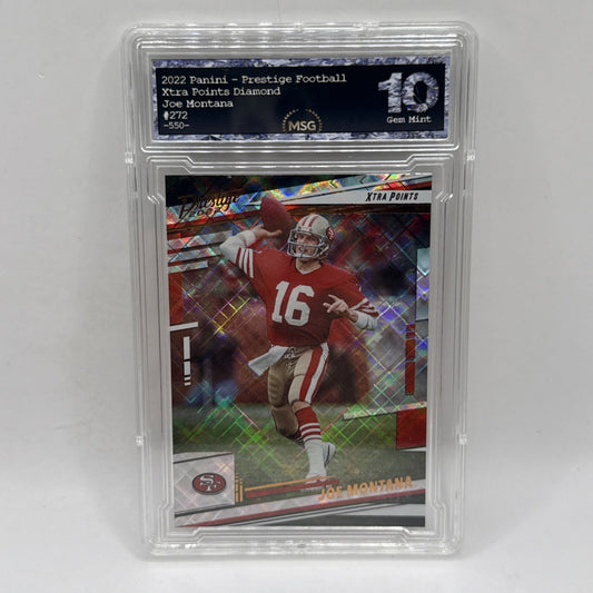2022 Prestige Football Joe Montana #272 Xtra Points Diamond Graded 10 Gem NFL