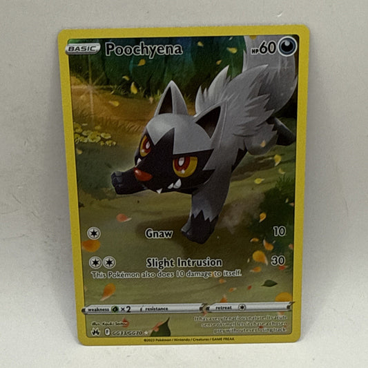 Poochyena GG33/GG70 Crown Zenith Full Art Ultra Rare Holo Pokemon Card NM