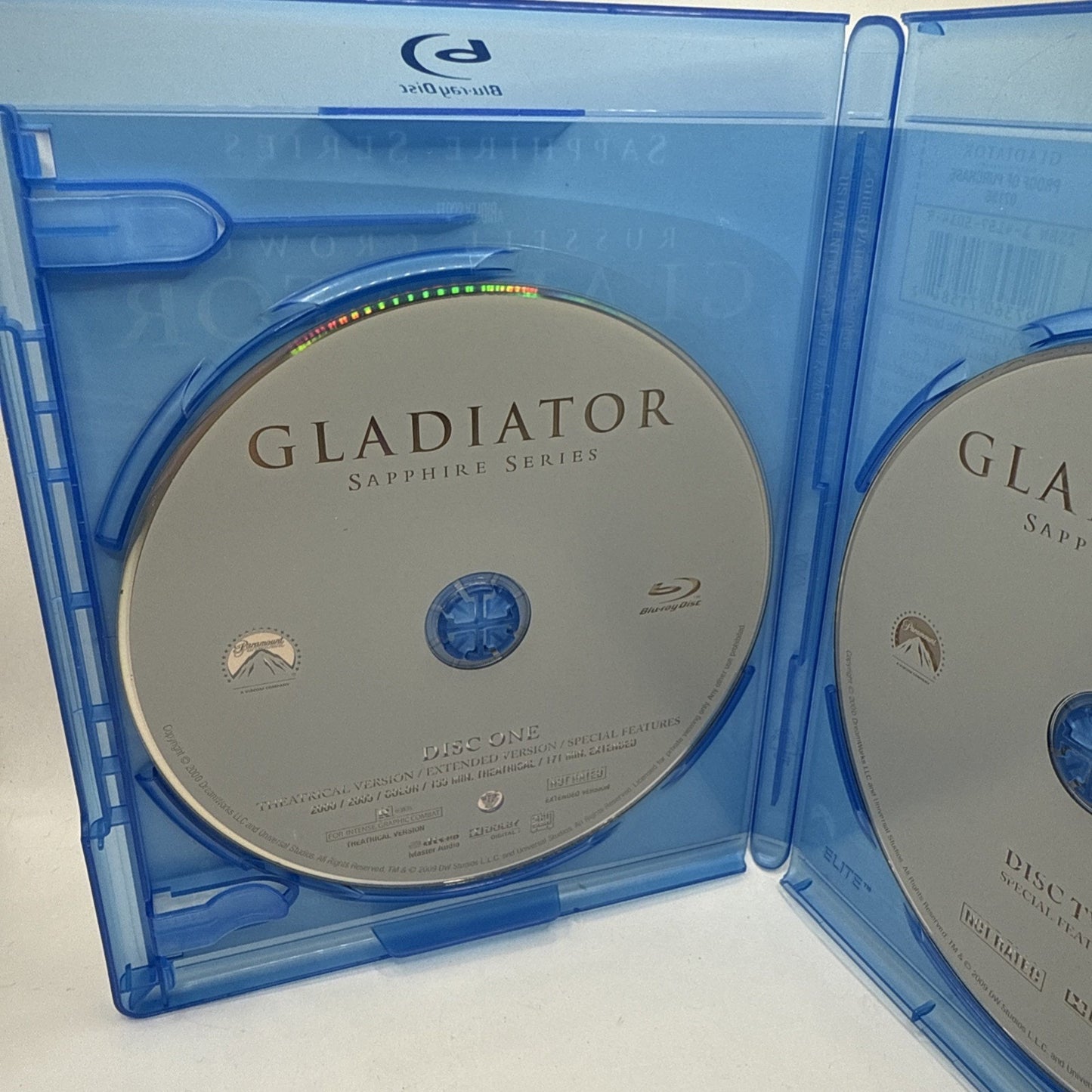 Gladiator (Blu-ray, 2000) - Sapphire Series - 2 Discs - Russell Crowe Movie