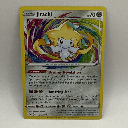 Jirachi 119/185 Holo Amazing Rare Pokemon Vivid Voltage NM Tcg Collectible Card
