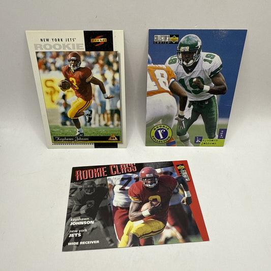 1996 NFL Score Football | Keyshwan Johnson RC | #214 | New York Jets - 3 Card
