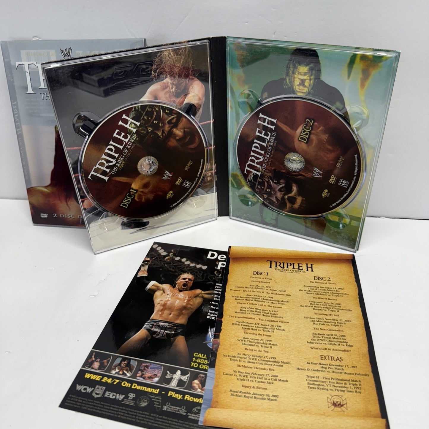 WWE - Triple H: The King of Kings (DVD, 2008, 2-Disc Set) Authentic US NEAR MINT