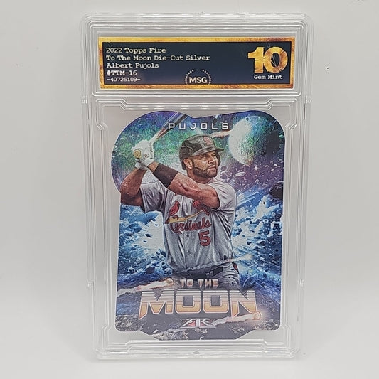 2022 Topps Fire - To the Moon Albert Pujols #TTM-16 Graded 10 Die-Cut Foil