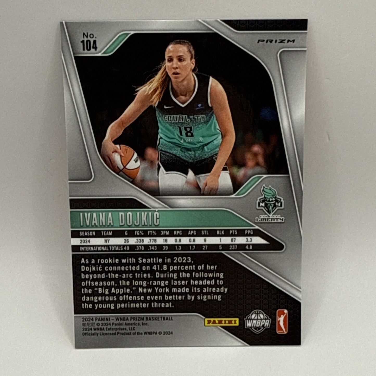 2024 Panini Prizm WNBA - Ivana Dojkic #104 Orange Velocity Prizm